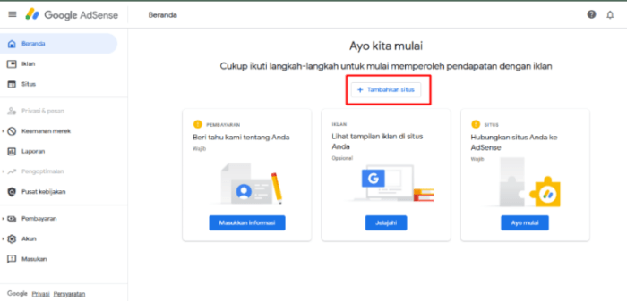 Panduan menggunakan AdSense di platform Blogger untuk memulai monetisasi